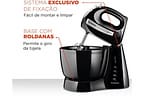 Batedeira Mondial Preta 500W Premium - Due Cake Inox B-50-B 4 Velocidades
