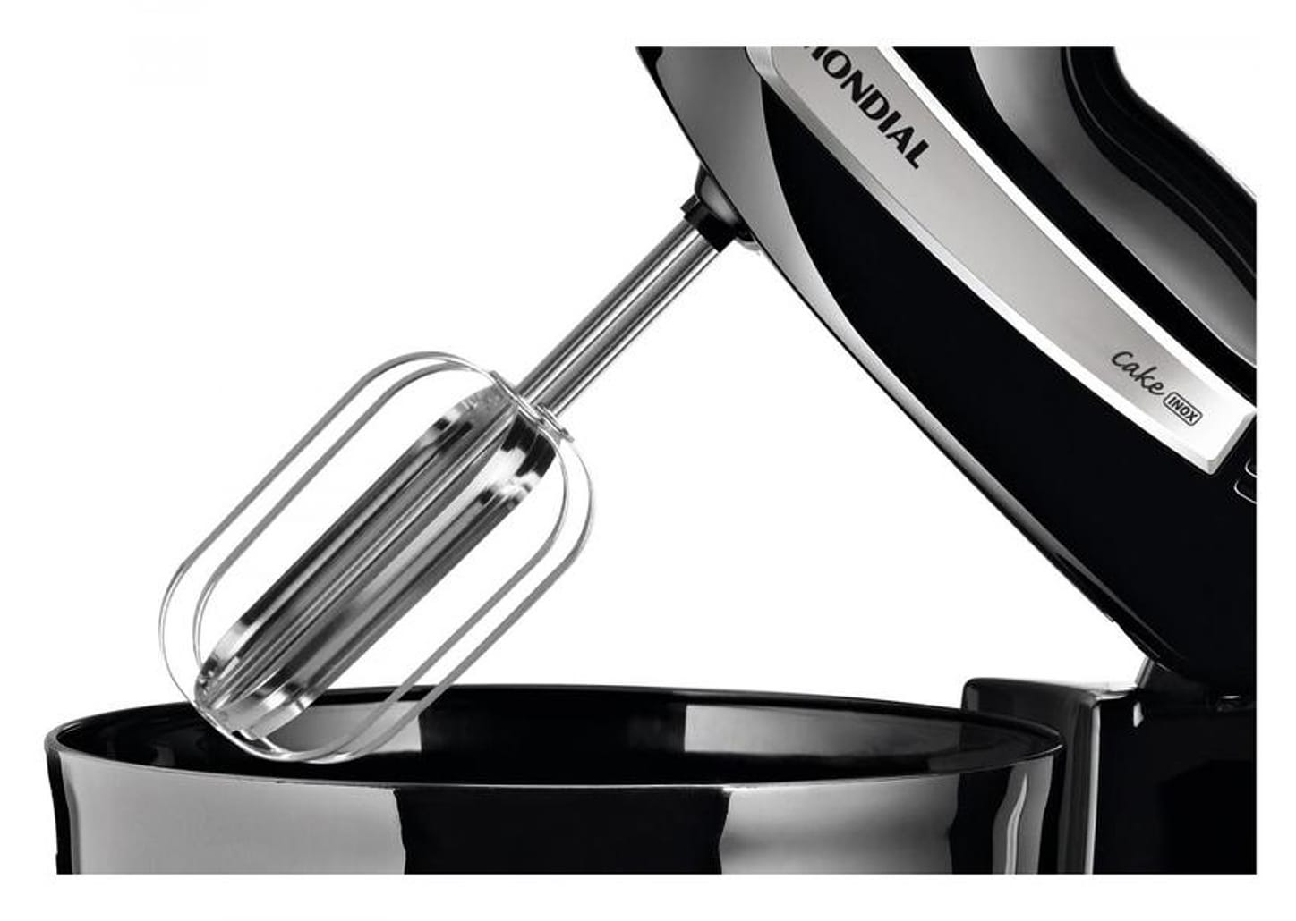 Batedeira Mondial Preta 500W Premium - Due Cake Inox B-50-B 4 Velocidades