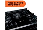 Fogão Brastemp 5 Bocas Preto com Turbo Chama - Mesa de Vidro BFS5VCE