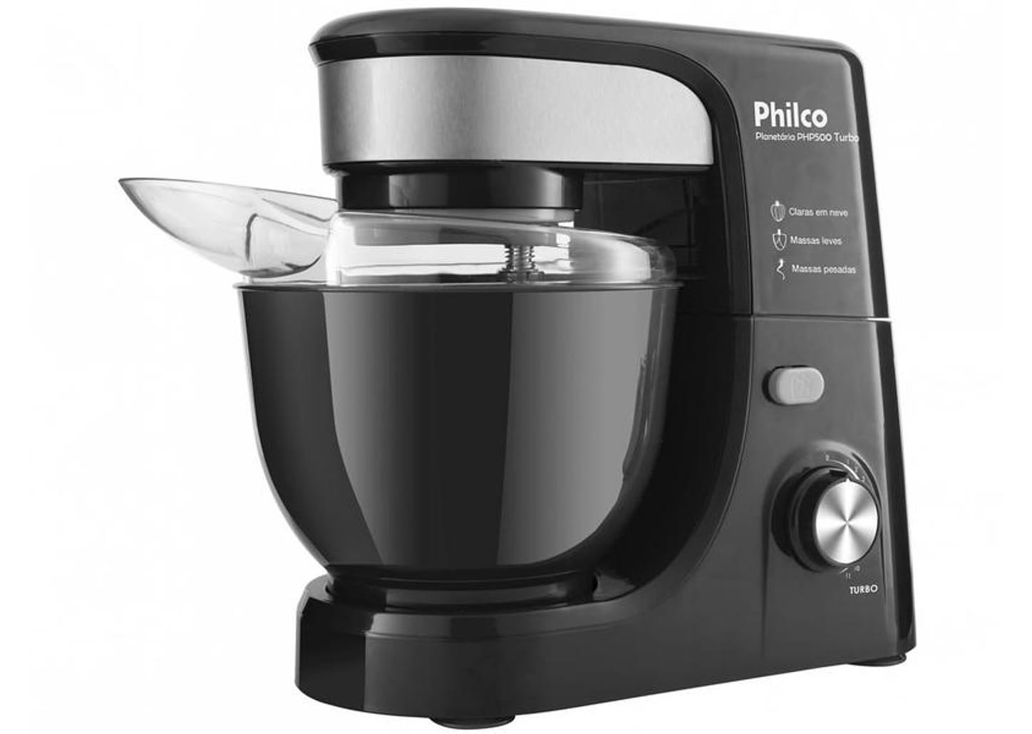 Batedeira Planetária Philco Preto 500W - Turbo PHP500P 11 Velocidades