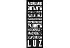 Placa Decorativa MDF Bairros SP 21x62cm - Design Up Living