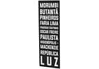 Placa Decorativa MDF Bairros SP 21x62cm - Design Up Living