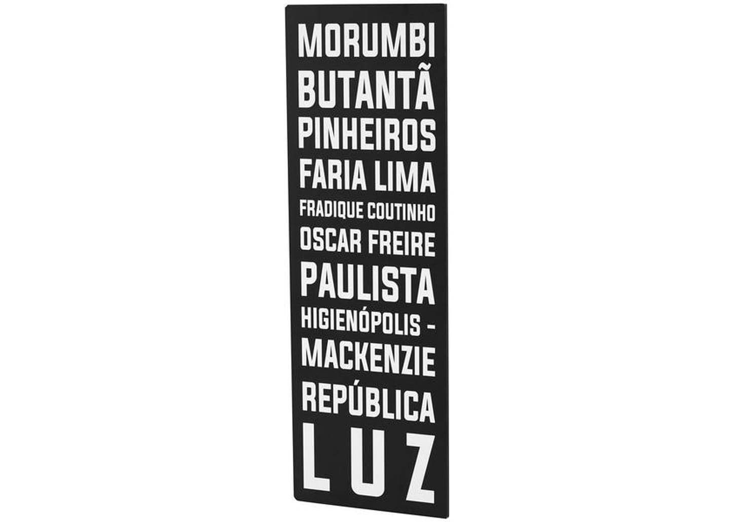 Placa Decorativa MDF Bairros SP 21x62cm - Design Up Living
