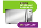 Micro-Ondas Consul 20L Inox com Função Descongelar - Espelhado CM020BF