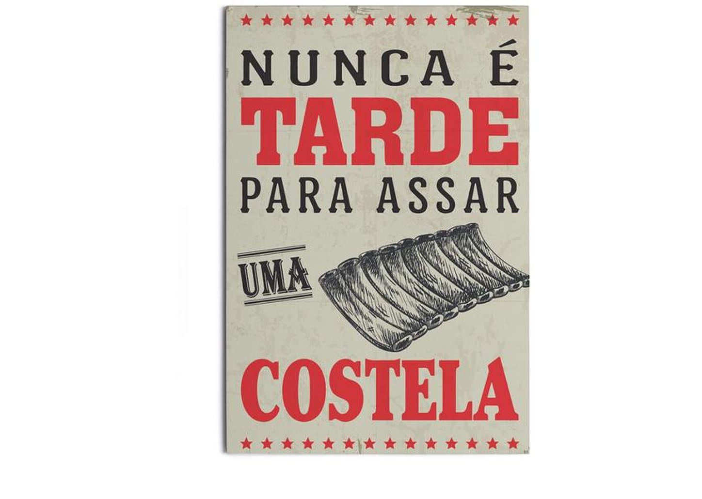 Placa Decorativa MDF Open Bar Costela 30x44cm - Design Up Living