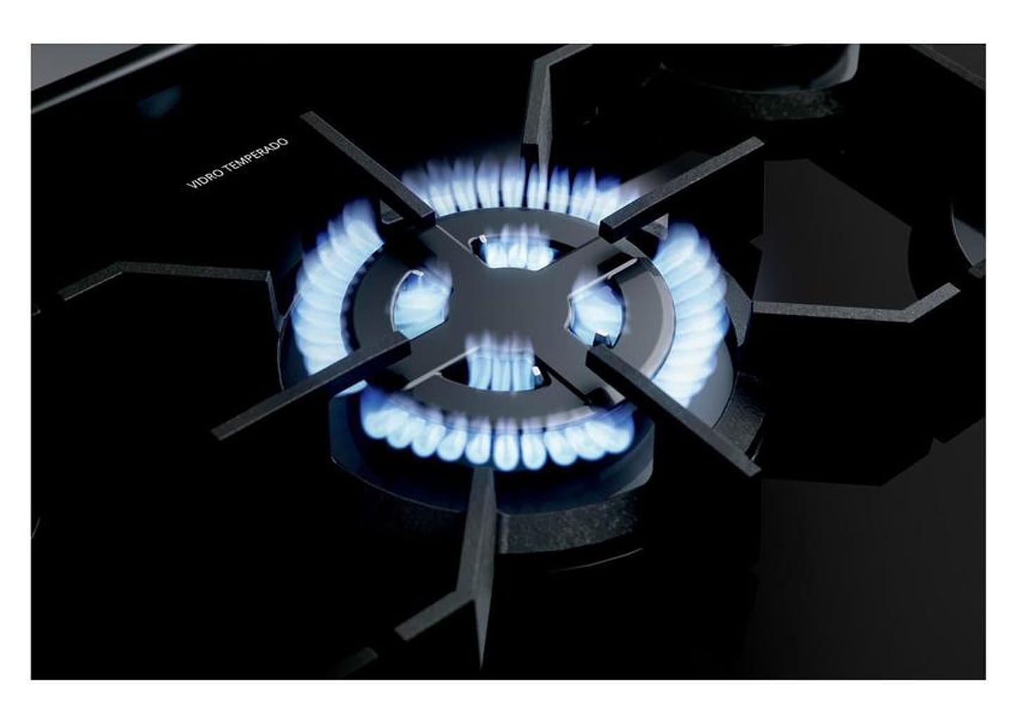 Fogão Brastemp 5 Bocas Preto com Turbo Chama - Mesa de Vidro BFS5VCE