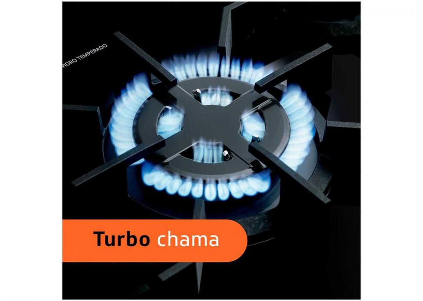 Fogão Brastemp 5 Bocas Preto com Turbo Chama - Mesa de Vidro BFS5VCE