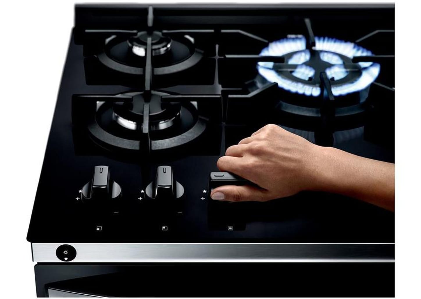 Fogão Brastemp 5 Bocas Preto com Turbo Chama - Mesa de Vidro BFS5VCE