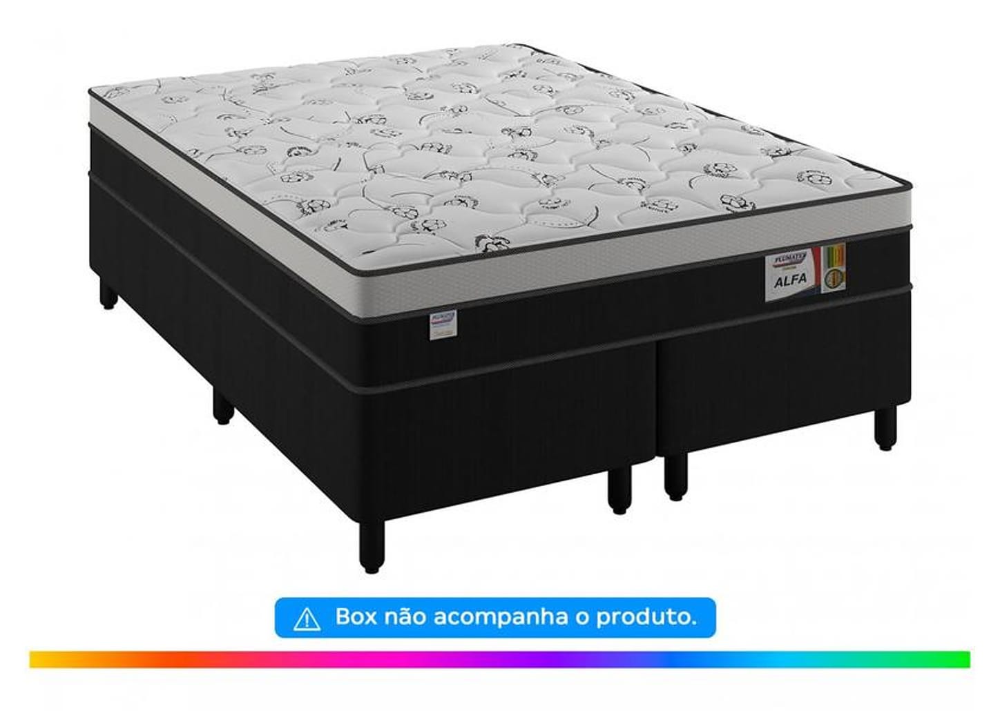 Colchão Queen Plumatex de Mola Ensacada 22x158x198cm Alfa