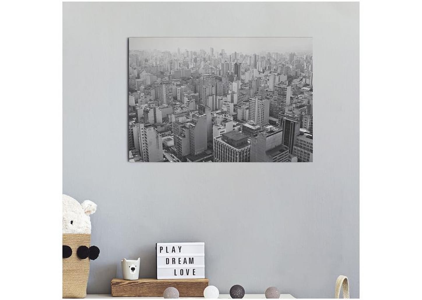 Placa Decorativa MDF Cidade 30x44cm - Design Up Living