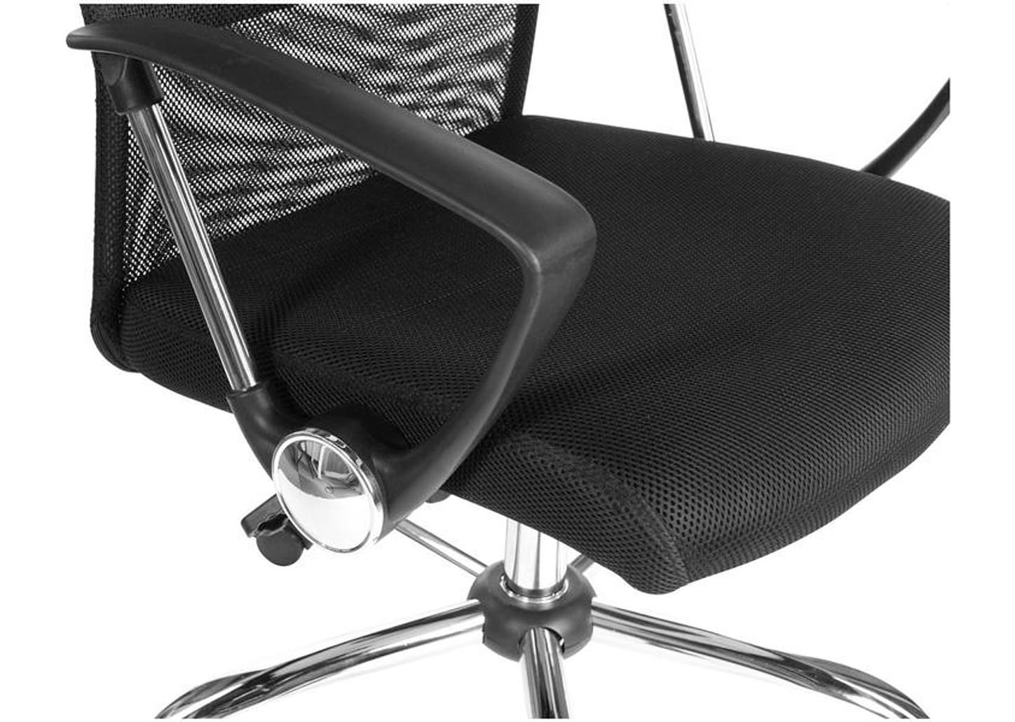 Cadeira de Escritório Presidente Giratória Preta PRE-004