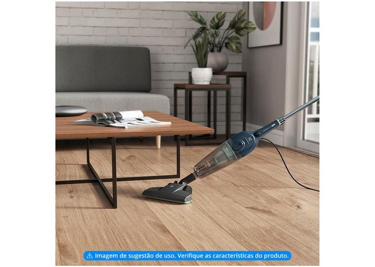 Aspirador de Pó Vertical e Portátil Electrolux - Filtro HEPA 1300W Powerspeed Plus STK14 Denim Blue