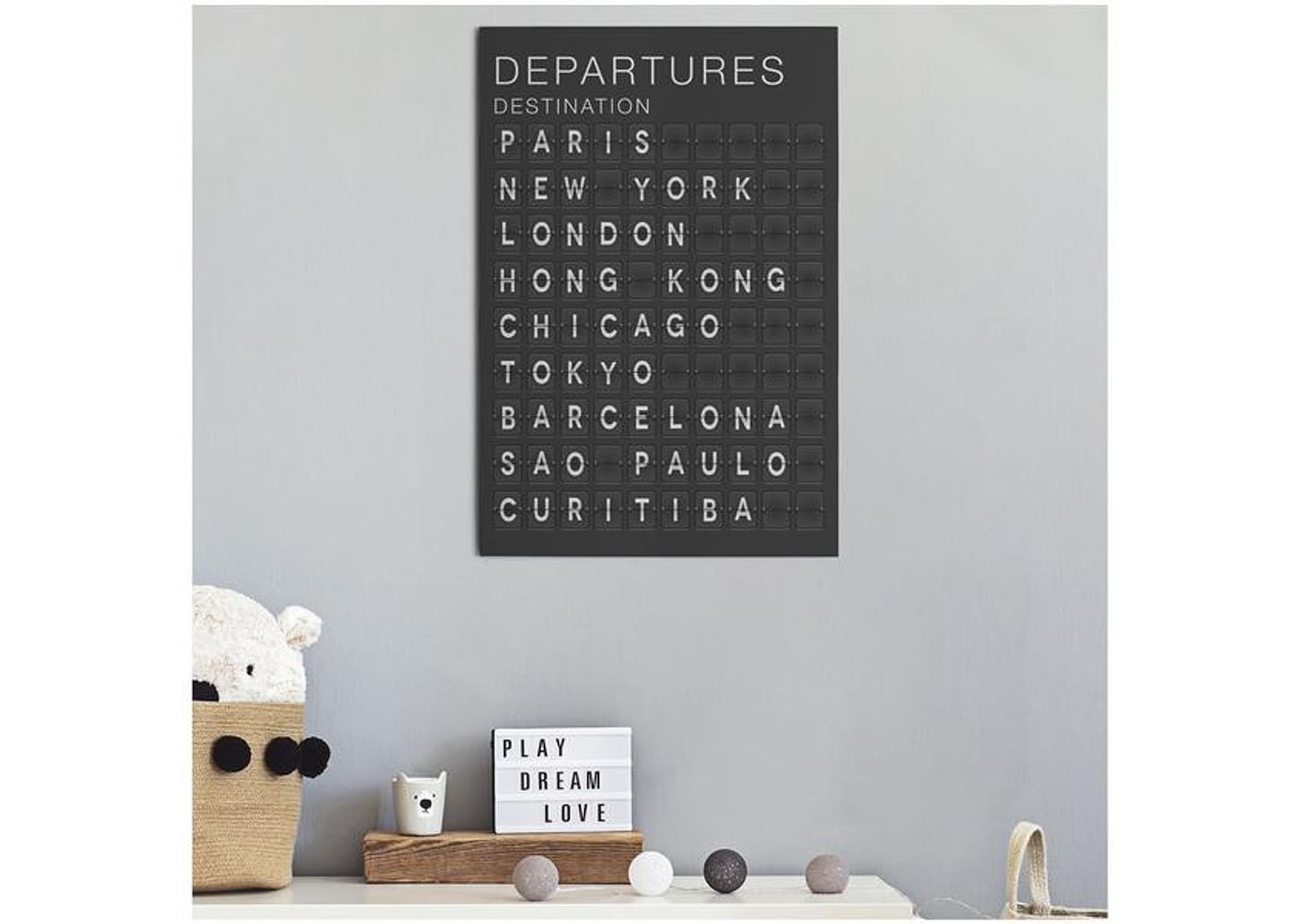 Placa Decorativa MDF Departures 30x44cm - Design Up Living