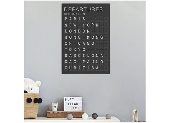 Placa Decorativa MDF Departures 30x44cm - Design Up Living
