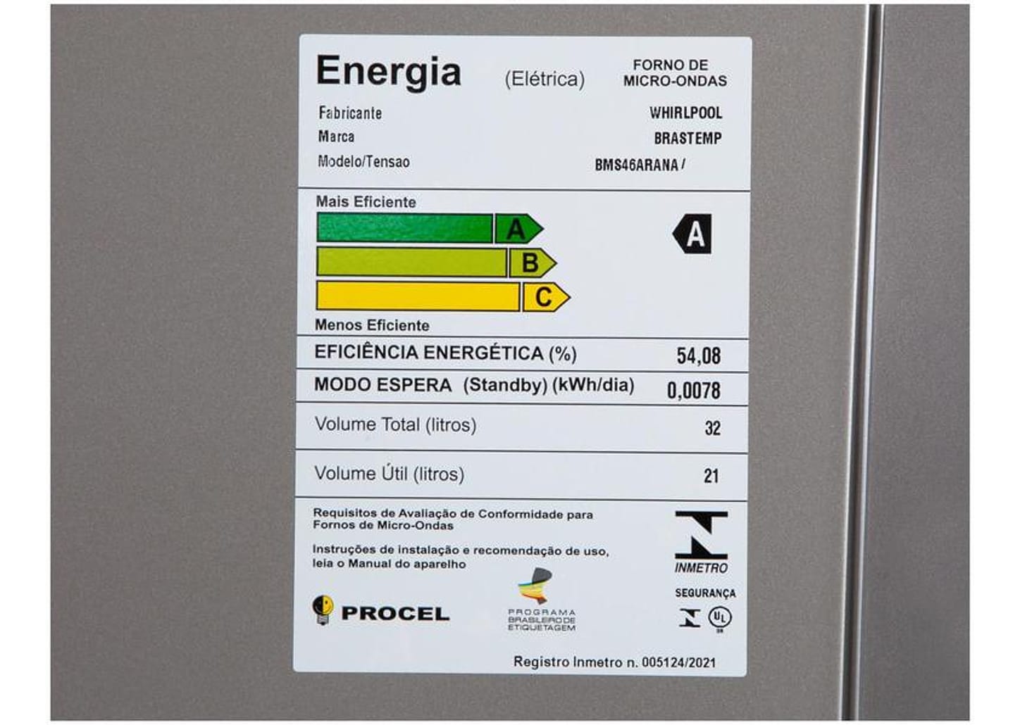 Micro-ondas Brastemp 32L Espelhado - BMS46AR