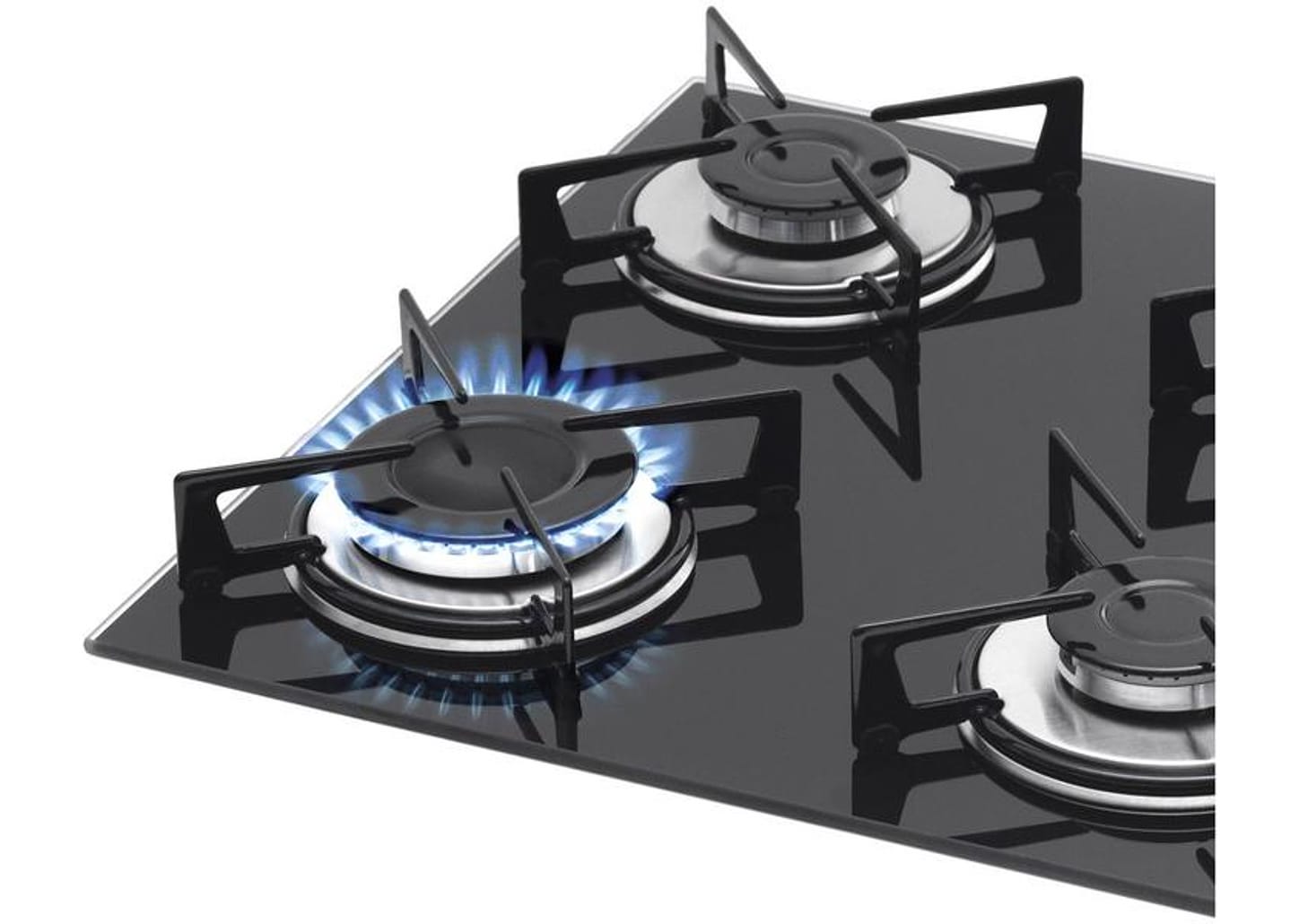 Cooktop 4 Bocas Fischer Preto a Gás GLP 1519