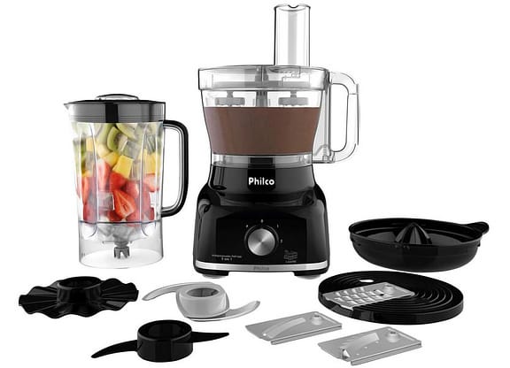 Multiprocessador de Alimentos Philco Preto - PMP1600P 3 em 1 1400W