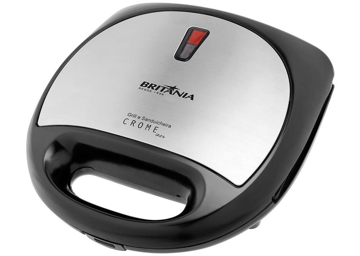 Sanduicheira Britânia Crome Preto e Cinza 750W Antiaderente