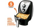 Fritadeira Elétrica sem Óleo/Air Fryer Mondial - Grand Family Inox AFN-50-BI Preto 5L com Timer