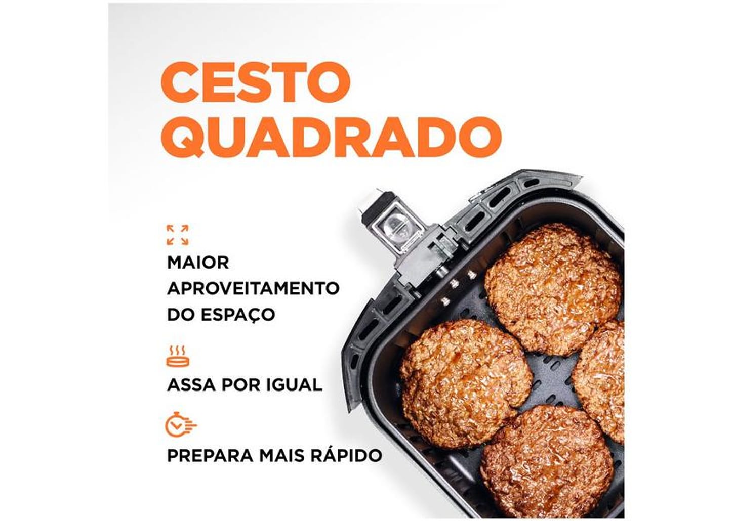 Fritadeira Elétrica sem Óleo/Air Fryer Mondial - Grand Family Inox AFN-50-BI Preto 5L com Timer