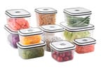 Jogo de Potes de Plástico Hermético Electrolux com Tampa Quadrado 41029853 10 Peças
