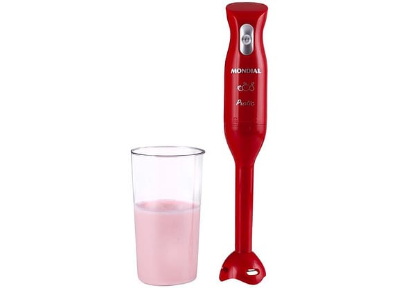Mixer Mondial Vermelho 200W Pratic - M-15-R Acionamento Liga e Desliga