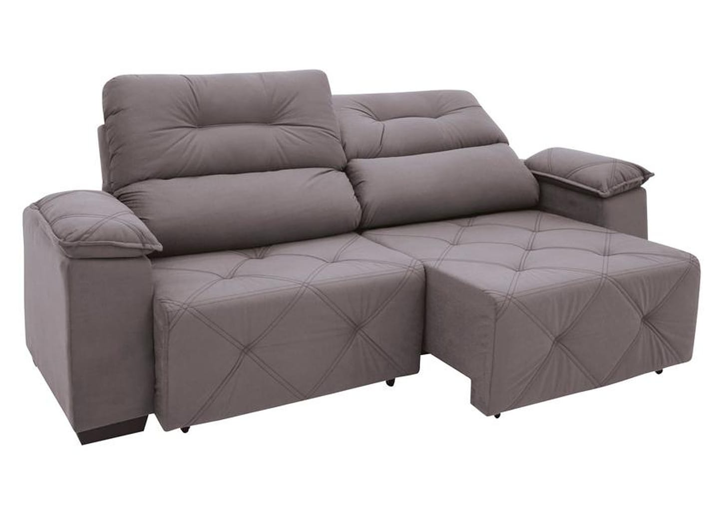 Sofá Retrátil Reclinável 4 Lugares Suede Moviment Grazzia Linoforte