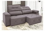 Sofá Retrátil Reclinável 4 Lugares Suede Moviment Grazzia Linoforte