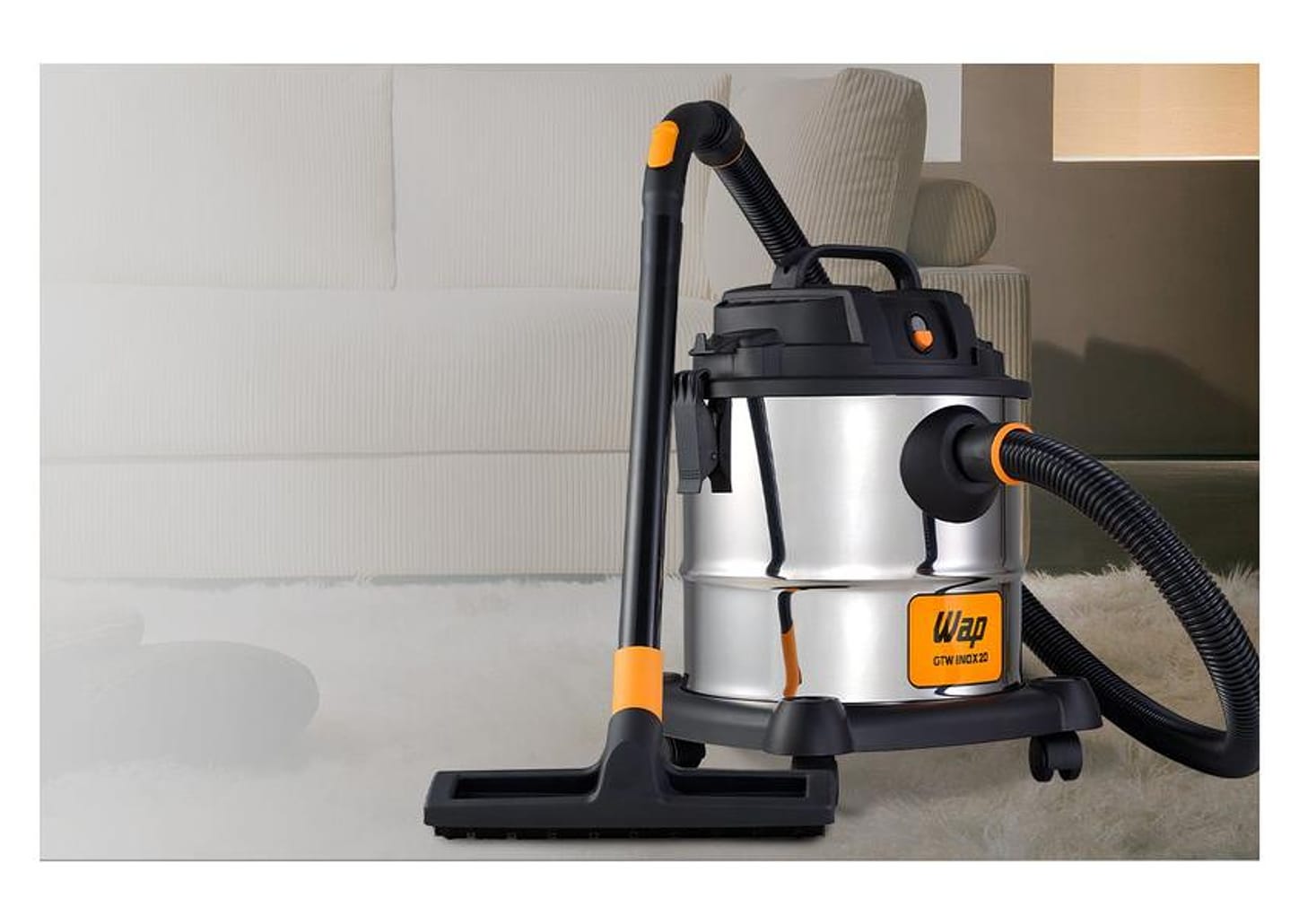 Aspirador de Pó e Água Wap GTW Inox 20 com - Porta Acessórios 1600W Preto e Prata