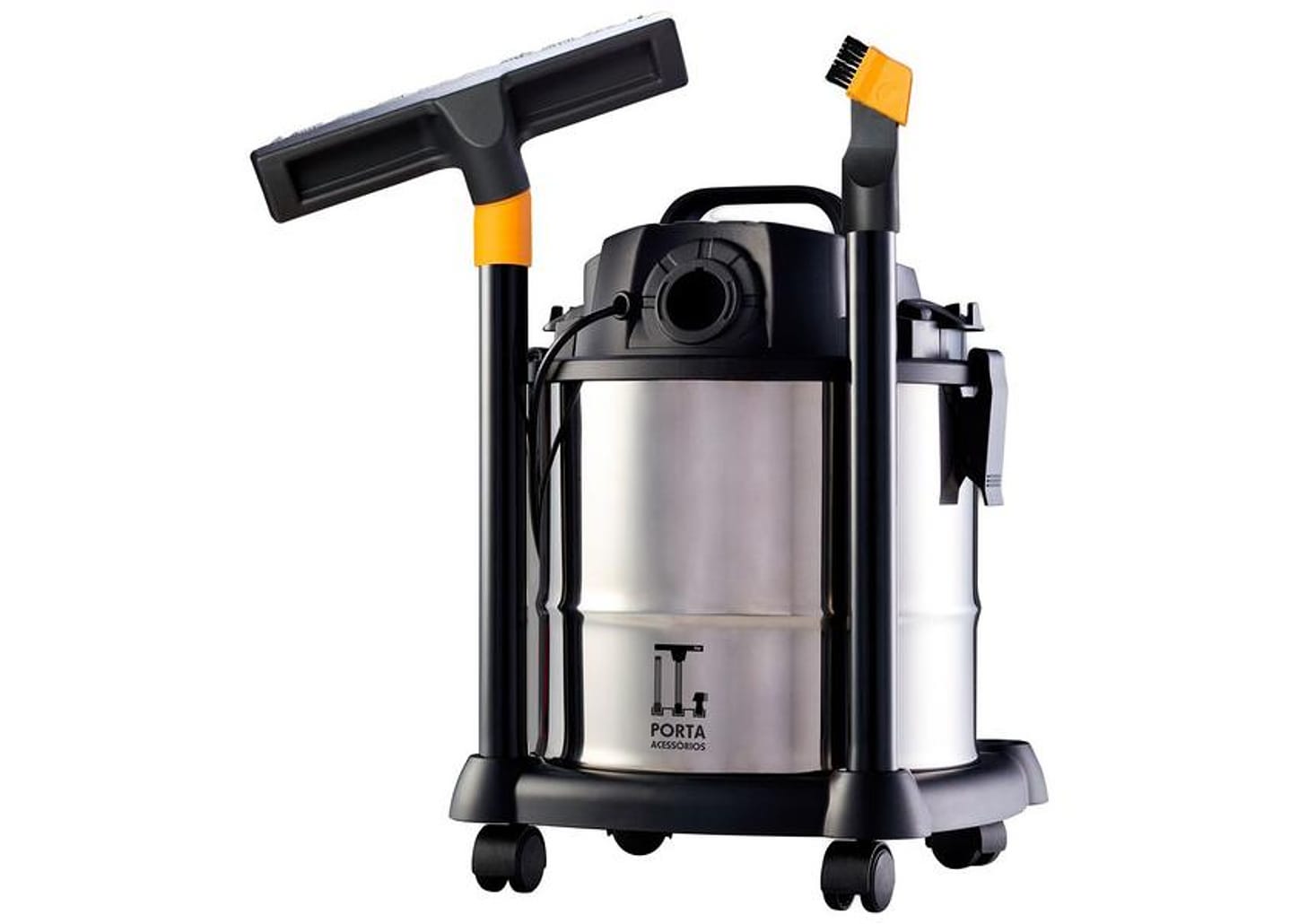 Aspirador de Pó e Água Wap GTW Inox 20 com - Porta Acessórios 1600W Preto e Prata