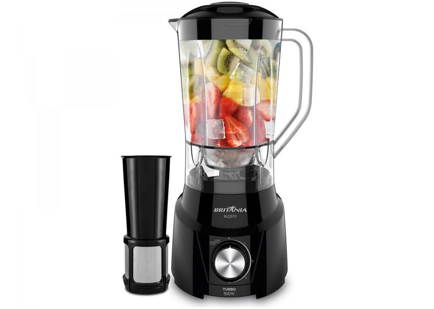 Liquidificador Britânia Turbo BLQ970P Preto 4 Velocidades 900W