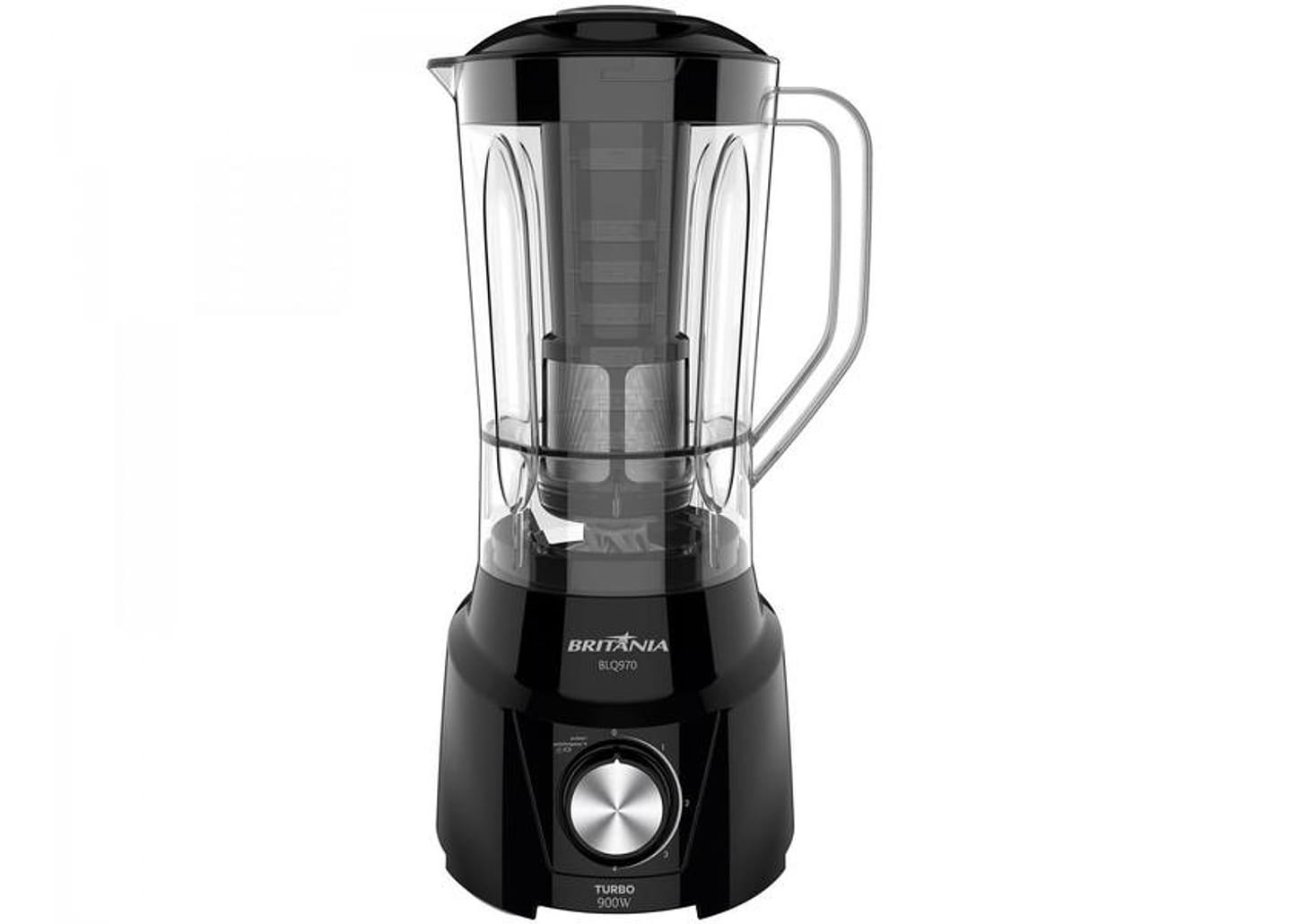 Liquidificador Britânia Turbo BLQ970P Preto 4 Velocidades 900W