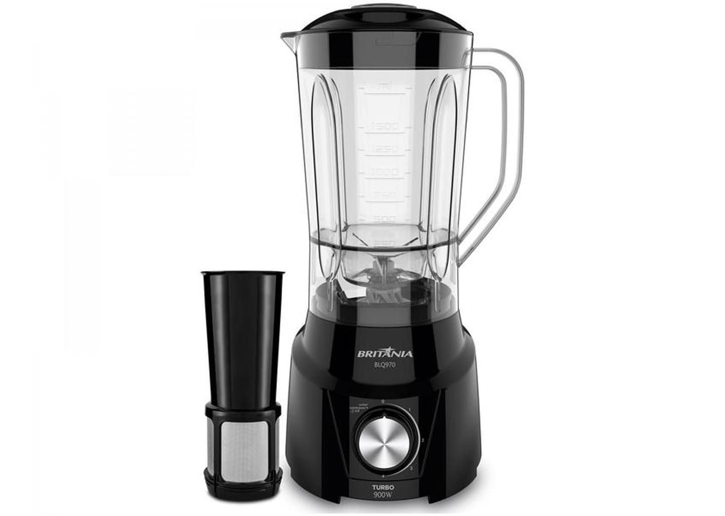 Liquidificador Britânia Turbo BLQ970P Preto 4 Velocidades 900W