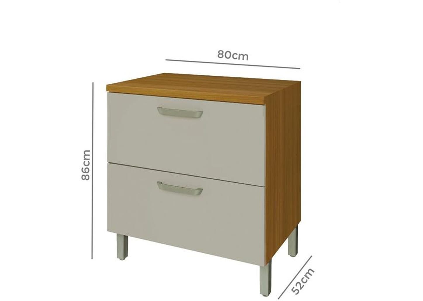 Balcão de Cozinha com Tampo Cozinhas Nesher 100% MDF 1 Porta 1 Gaveta Realeza
