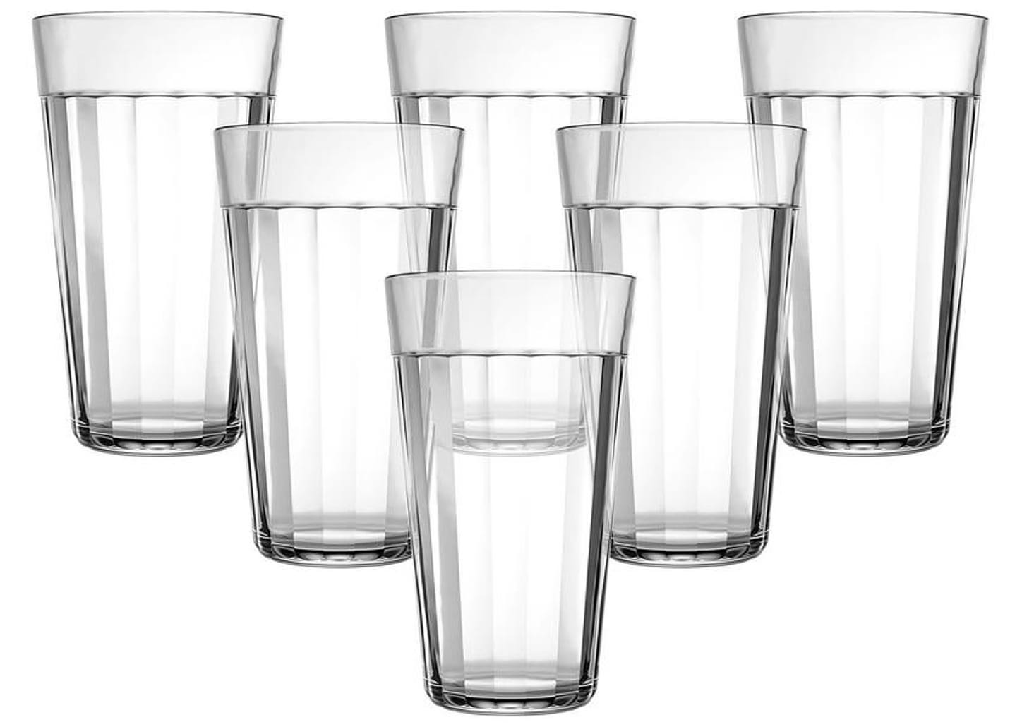 Jogo de Copos de Vidro 450ml 6 Peças Americano Long Drink