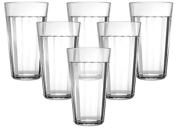 Jogo de Copos de Vidro 450ml 6 Peças Americano Long Drink
