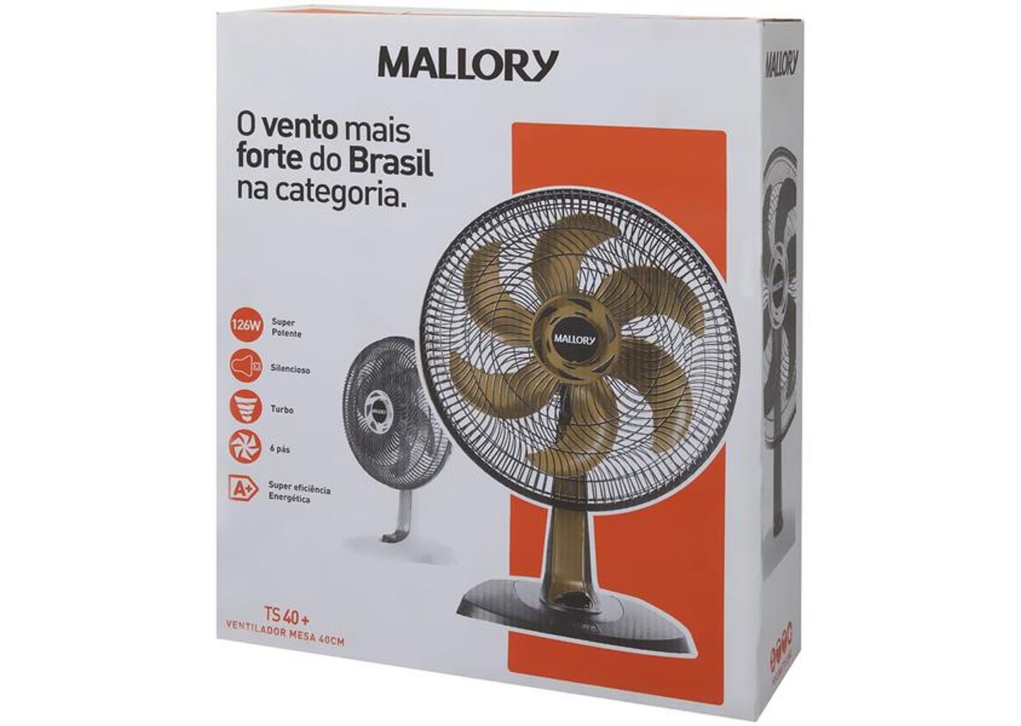 Ventilador de Mesa Mallory TS40+ 40cm 3 Velocidades