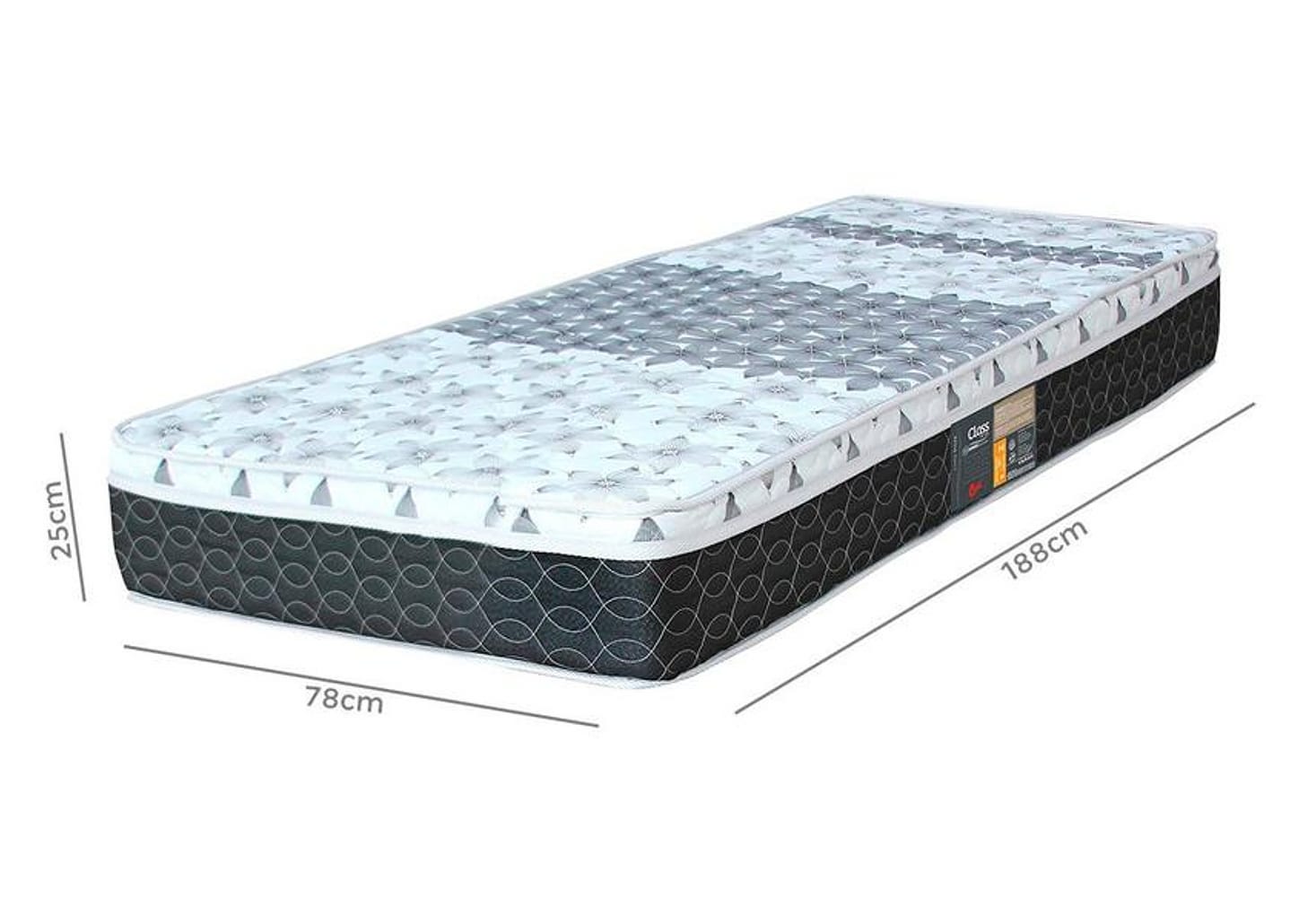 Colchão Solteiro Castor Mola 78x188cm Sleep Class New One Face