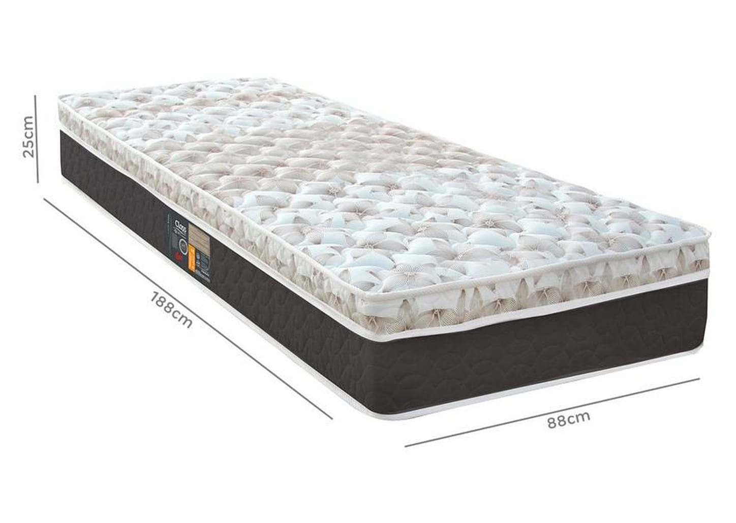 Colchão Solteiro Castor Mola Ensacadas/Pocket 88x188cm Sleep Class One Face