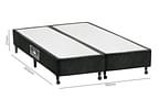 Base Cama Box King Size Castor Bipartido 27x192x203 cm de Altura Lux
