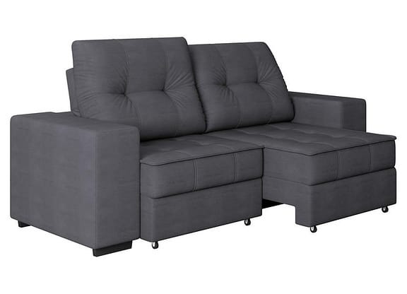 Sofá Retrátil Reclinável 3 Lugares Suede Moviment Artesano Linoforte