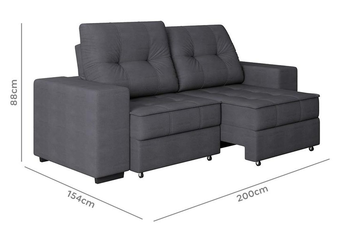 Sofá Retrátil Reclinável 3 Lugares Suede Moviment Artesano Linoforte