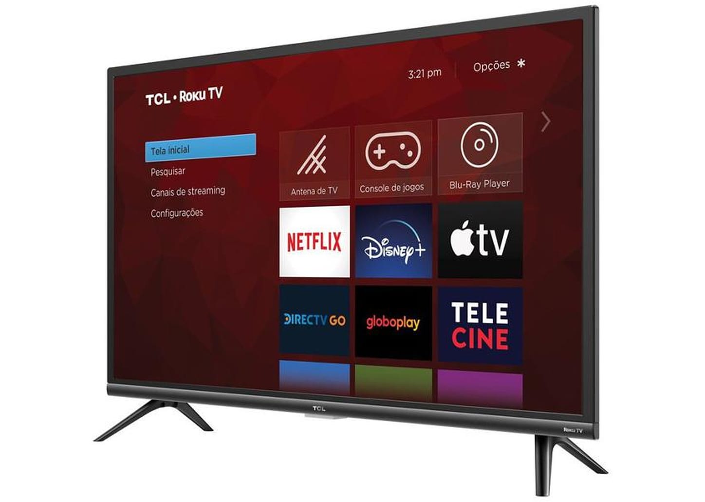 Smart TV 43” Full HD LED TCL Roku TV 43RS520 - Wi-Fi Alexa Google e Siri 3 HDMI 1 USB