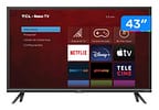 Smart TV 43” Full HD LED TCL Roku TV 43RS520 - Wi-Fi Alexa Google e Siri 3 HDMI 1 USB