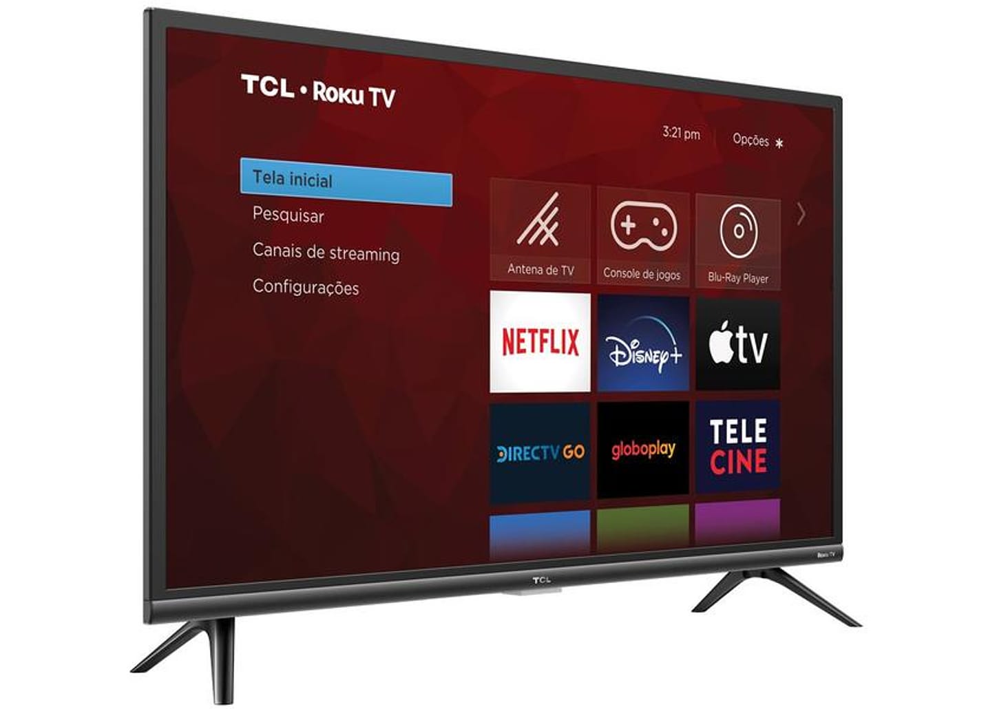 Smart TV 43” Full HD LED TCL Roku TV 43RS520 - Wi-Fi Alexa Google e Siri 3 HDMI 1 USB