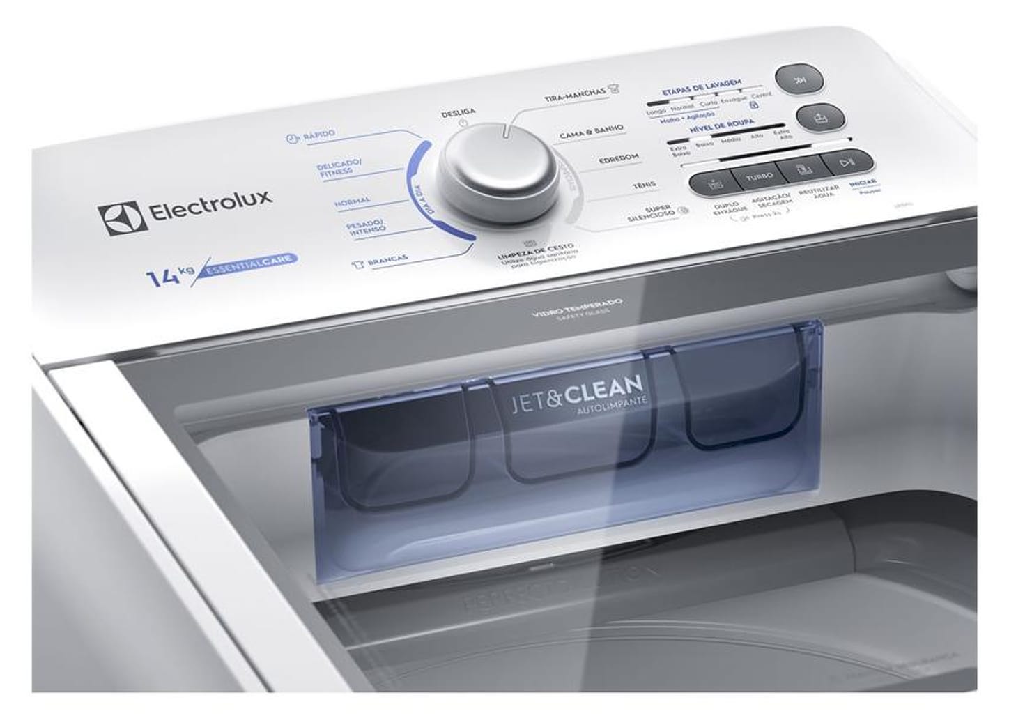 Lavadora de Roupas Electrolux Essential Care 14Kg Cesto Inox 11 Programas de Lavagem Branca
