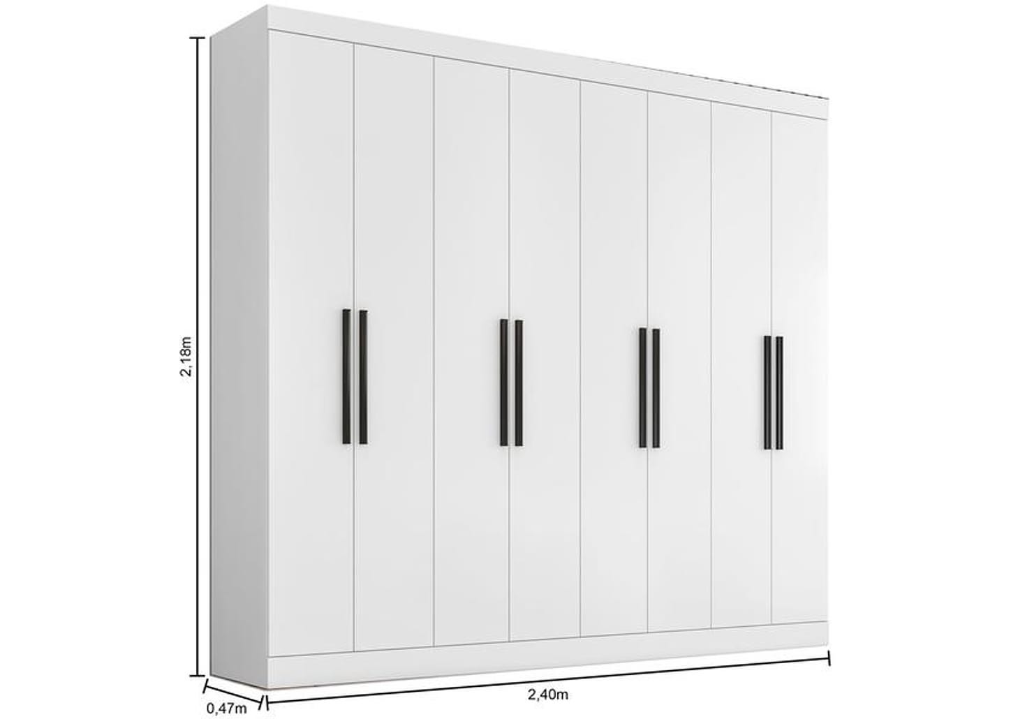 Guarda-roupa Casal 8 Portas 4 Gavetas Araplac 1684