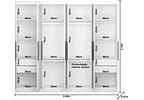 Guarda-roupa Casal 8 Portas 4 Gavetas Araplac 1684