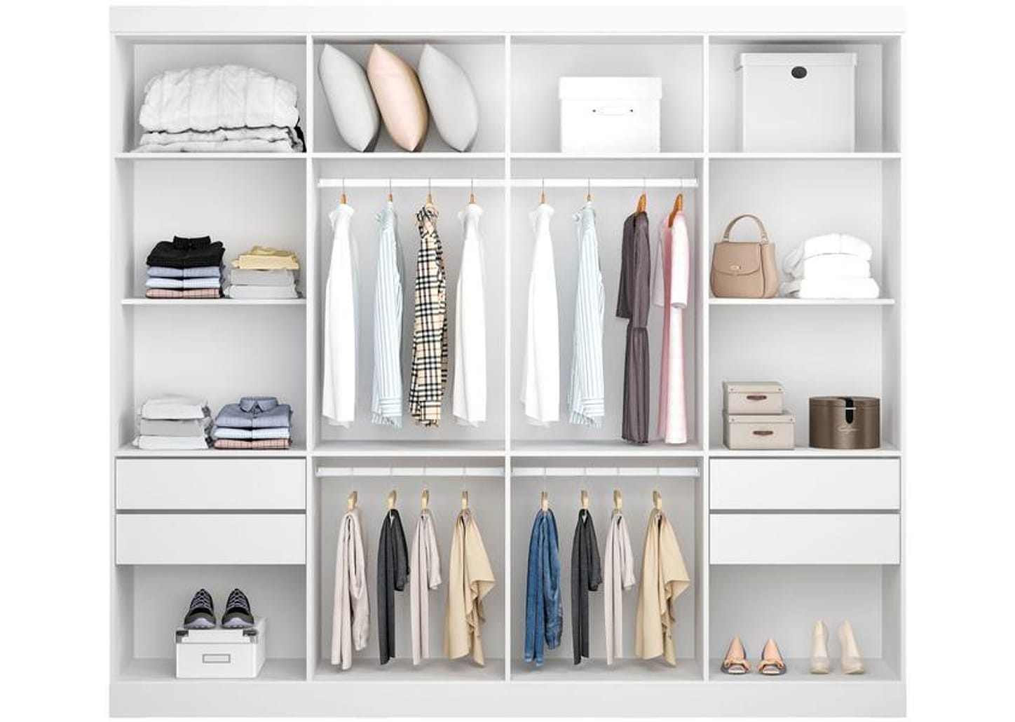 Guarda-roupa Casal 8 Portas 4 Gavetas Araplac 1684