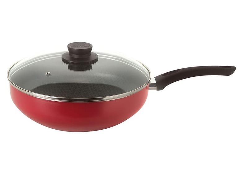 Frigideira Wok Antiaderente Multiflon 28cm com Tampa Vermelha Páprika 73828